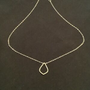Delicate Silver Teardrop crystal Pendant Necklace - Women Jewelry